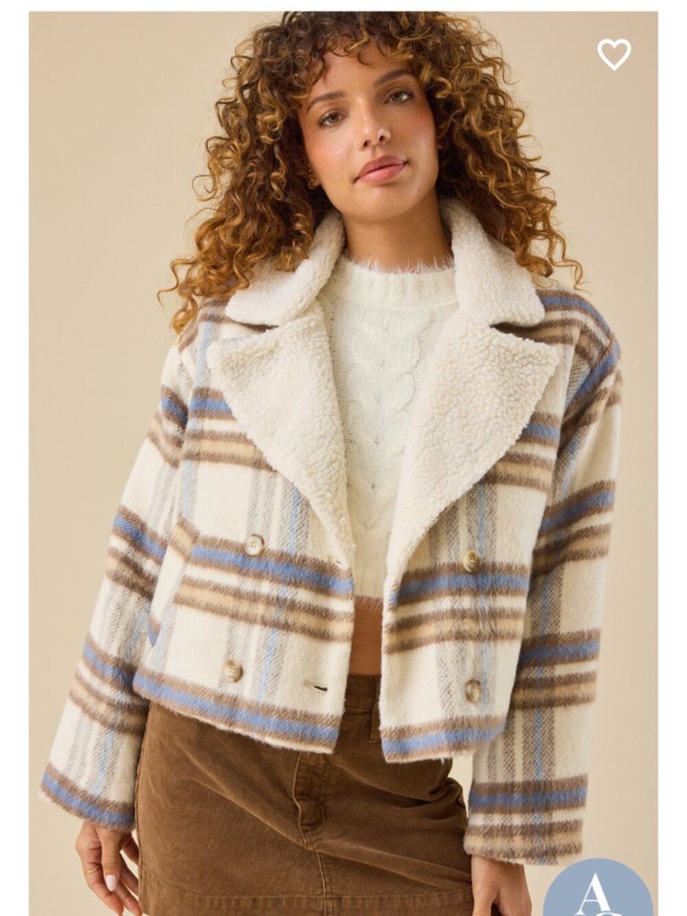 Altar'd State Maple Sherpa Jacket NWT